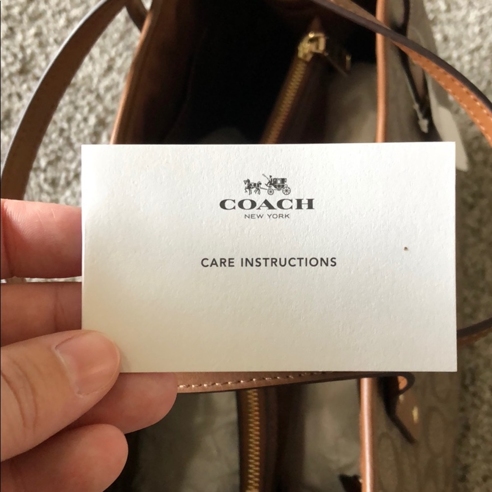 Coach Brown Drawstring Purse - Picture 6 of 7